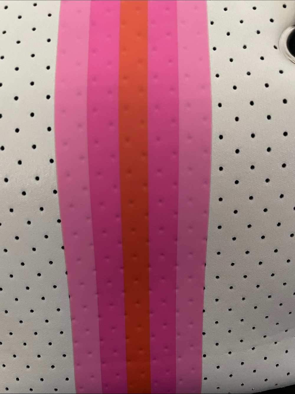 White/Hot Pink/Orange Stripe Neoprene Bag - Picture 3 of 15